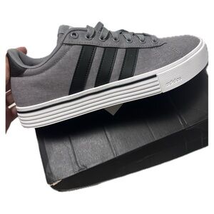 Adidas Men's Charcoal and Black Sneakers